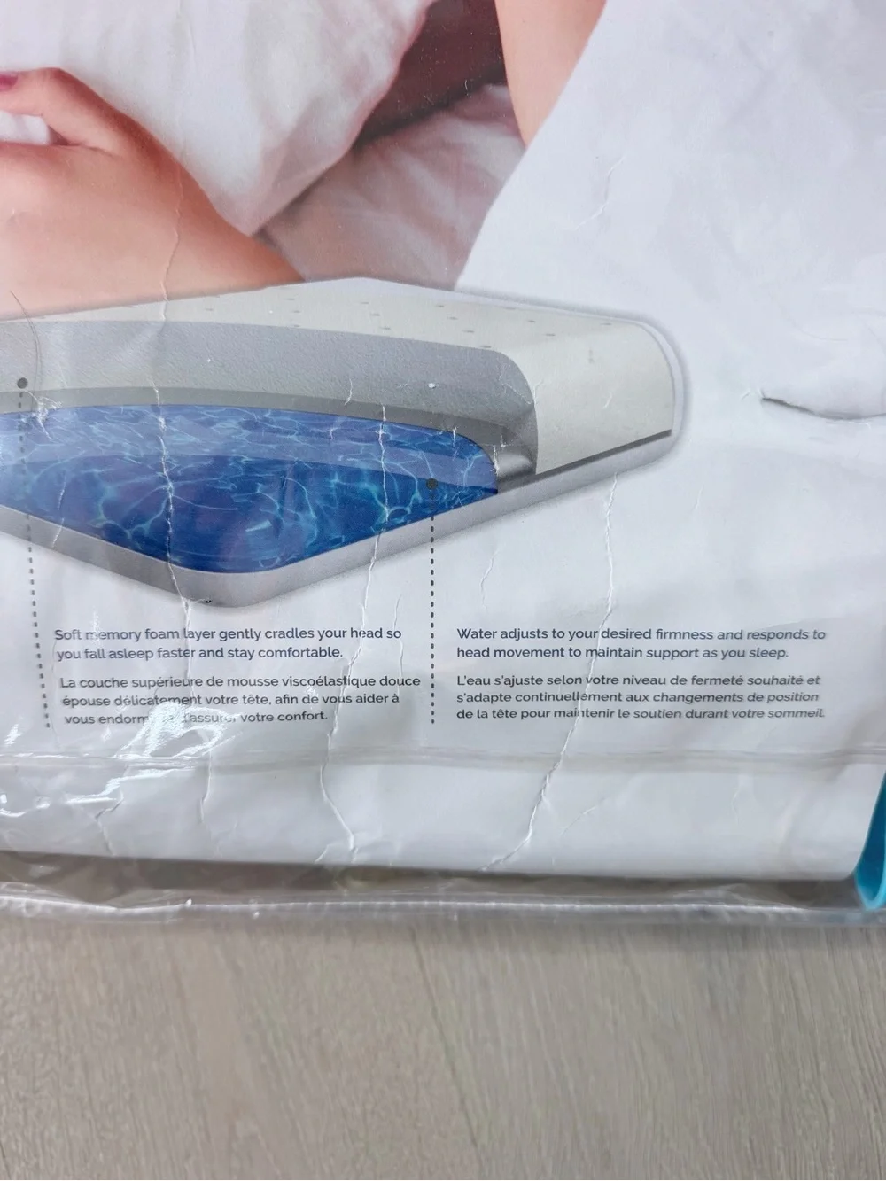 Memory Foam Waterbase Pillow - White size Standard 18”*26”